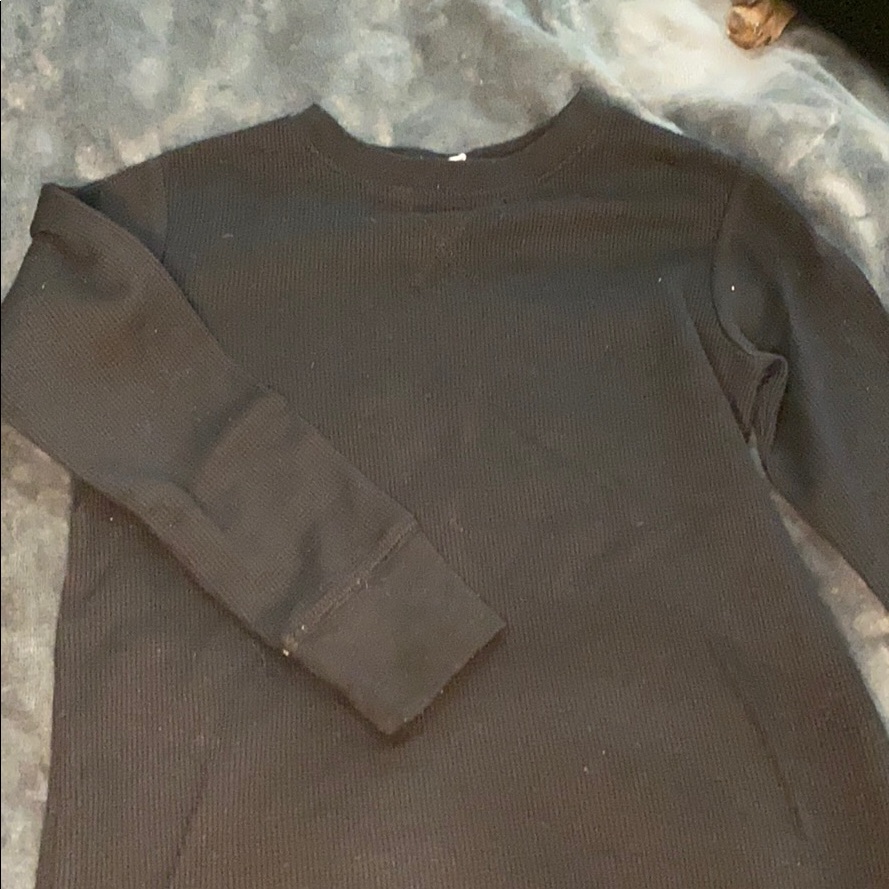 Solid Black Crazy8 Thermal Top